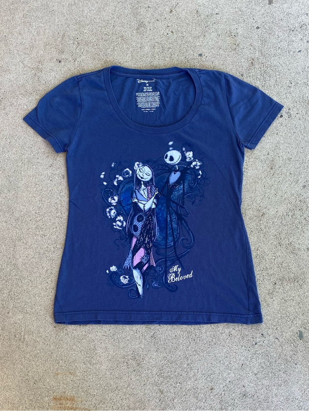 Blue Disney The Nightmare Before Christmas Jack & Sally Tee Shirt